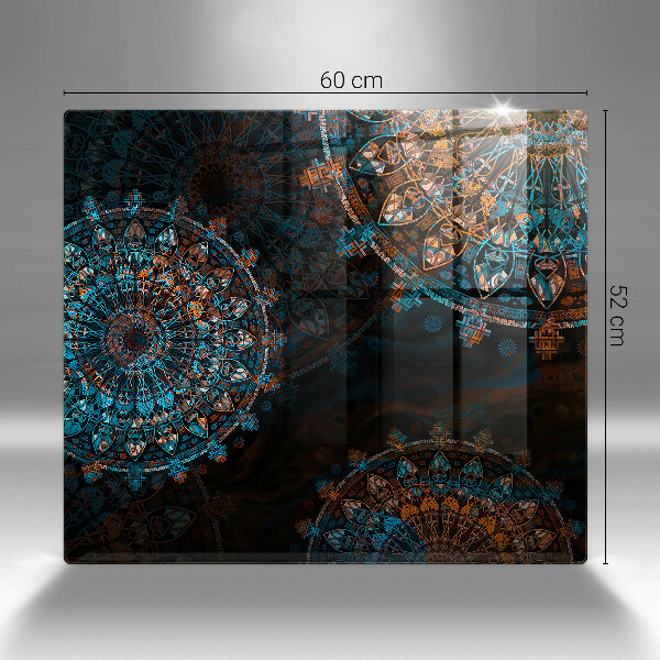 Glass worktop saver Boho Vintage Circles