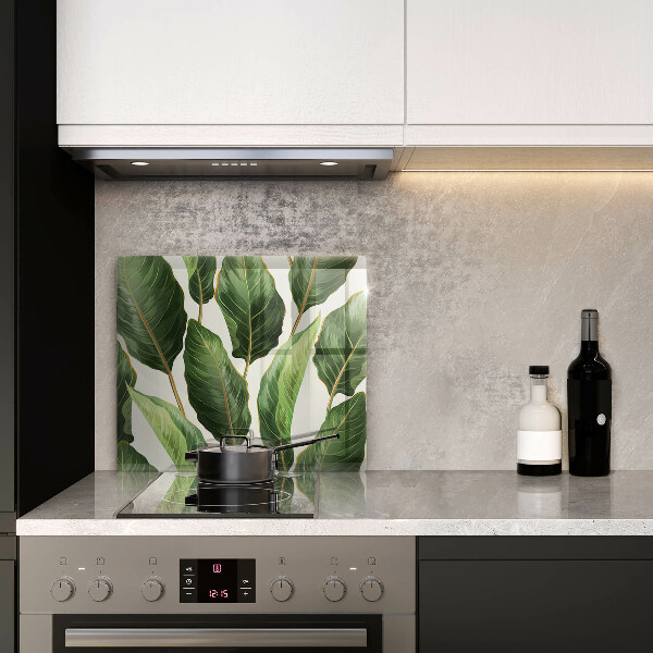 Glass worktop saver Banana leaves