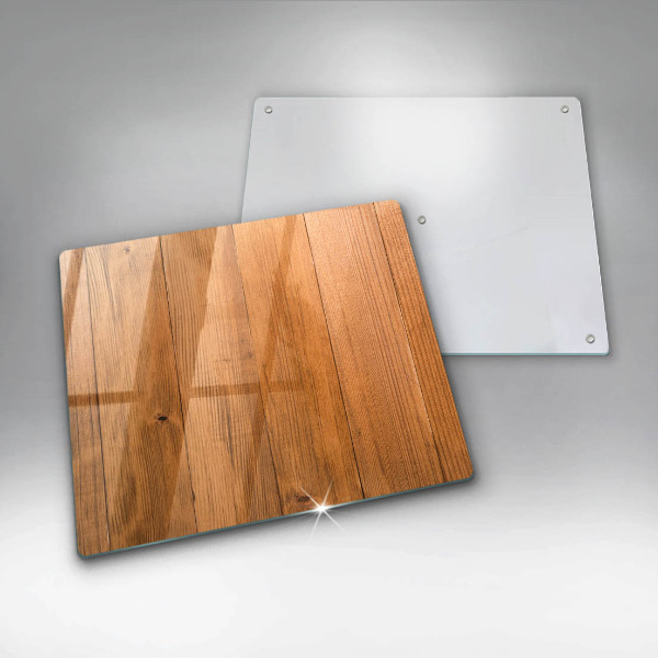 Glass worktop saver Wooden planks