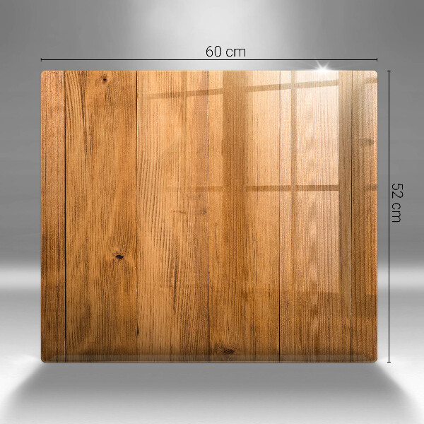 Glass worktop saver Wooden planks