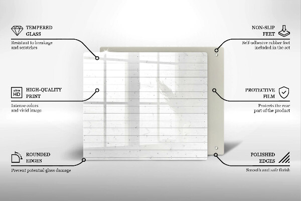Glass worktop saver Modern bright boards