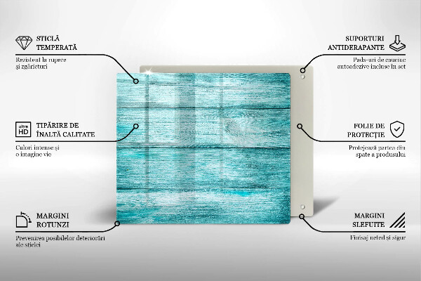 Glass worktop saver Vintage wooden boards