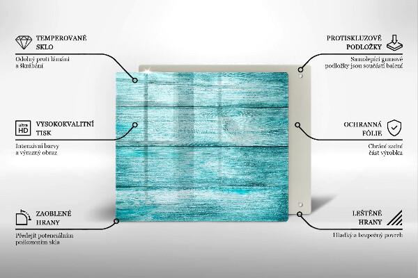 Glass worktop saver Vintage wooden boards