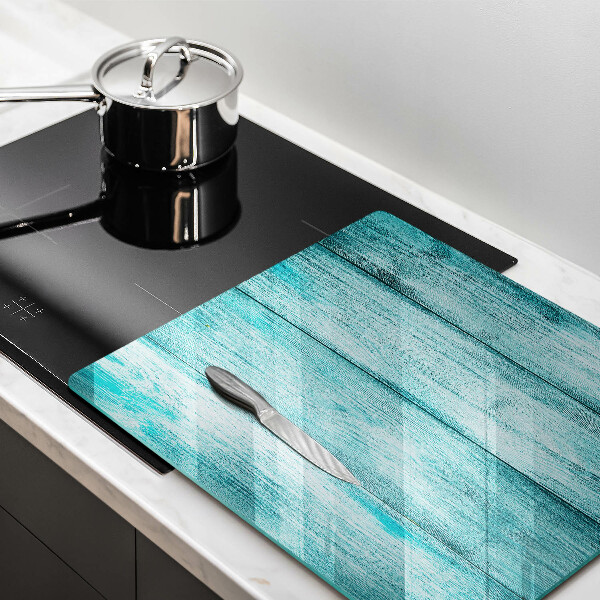 Glass worktop saver Vintage wooden boards