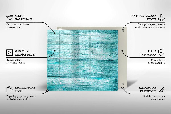 Glass worktop saver Vintage wooden boards