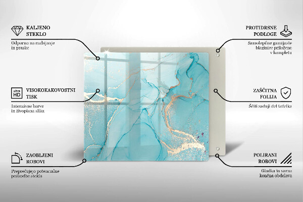 Glass worktop saver Abstraction stone