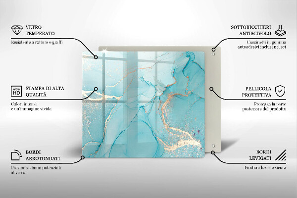 Glass worktop saver Abstraction stone