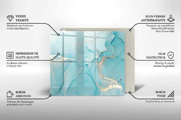 Glass worktop saver Abstraction stone