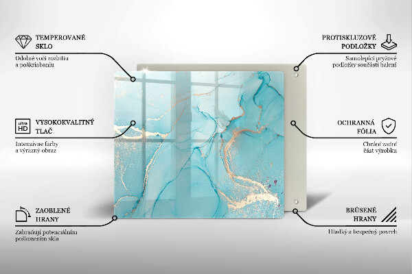 Glass worktop saver Abstraction stone