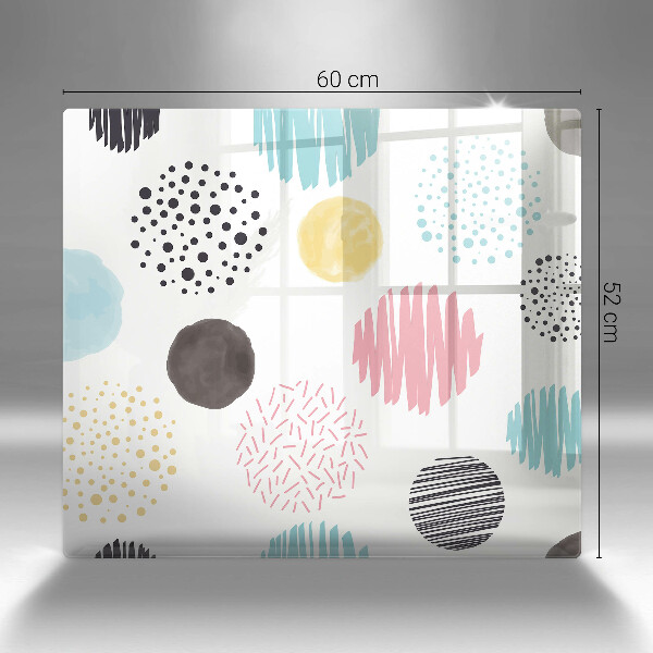 Glass worktop saver Painted shapes