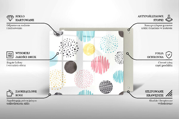 Glass worktop saver Painted shapes