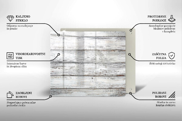 Glass worktop saver Bright wooden boards
