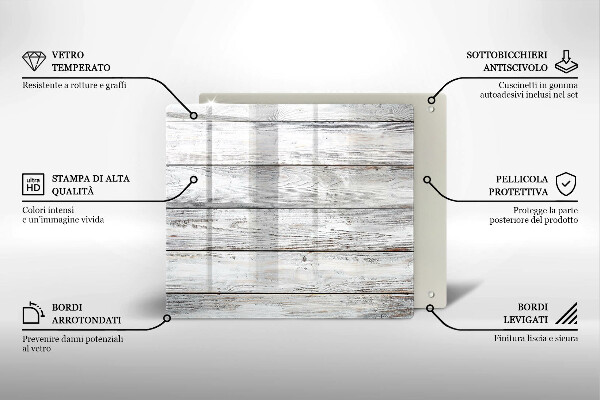 Glass worktop saver Bright wooden boards