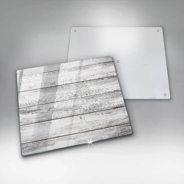 Glass worktop saver Bright wooden boards