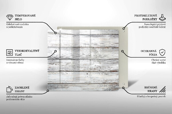 Glass worktop saver Bright wooden boards