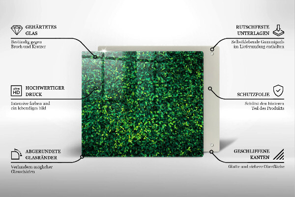 Glass worktop saver Plant small leaves