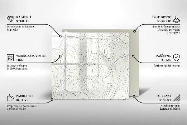 Glass worktop saver Line-art design