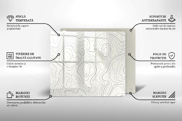Glass worktop saver Line-art design