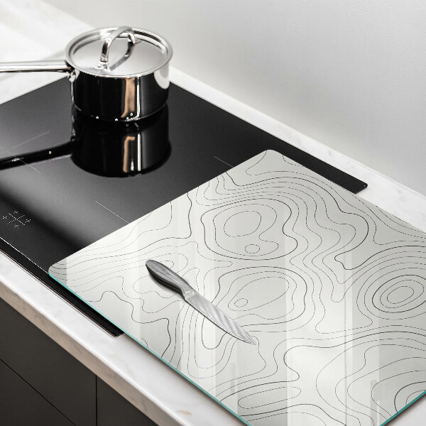 Glass worktop saver Line-art design