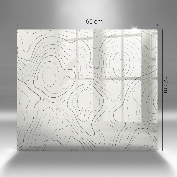 Glass worktop saver Line-art design