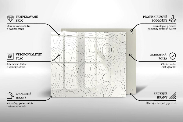 Glass worktop saver Line-art design