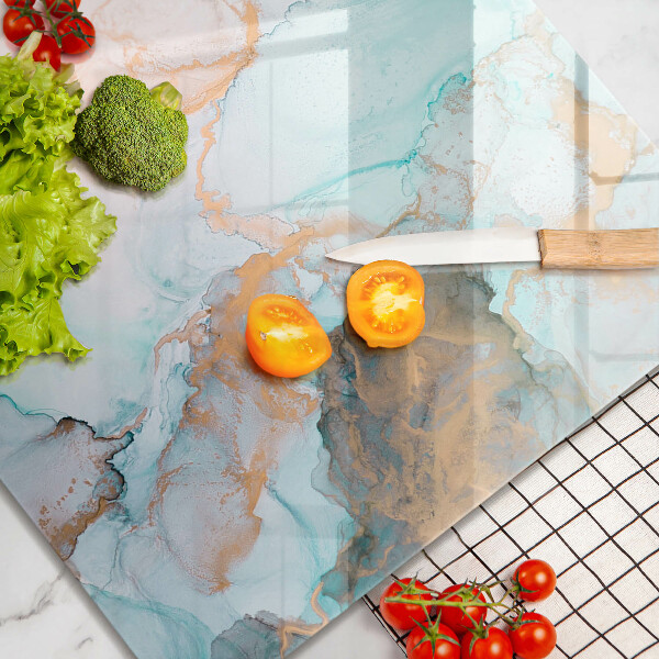 Glass worktop saver Marble abstraction
