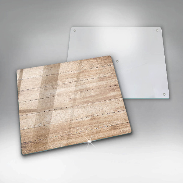 Glass worktop saver Wooden planks