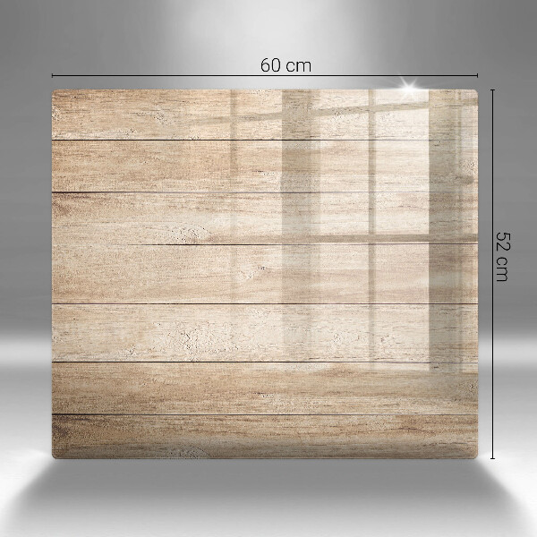 Glass worktop saver Wooden planks