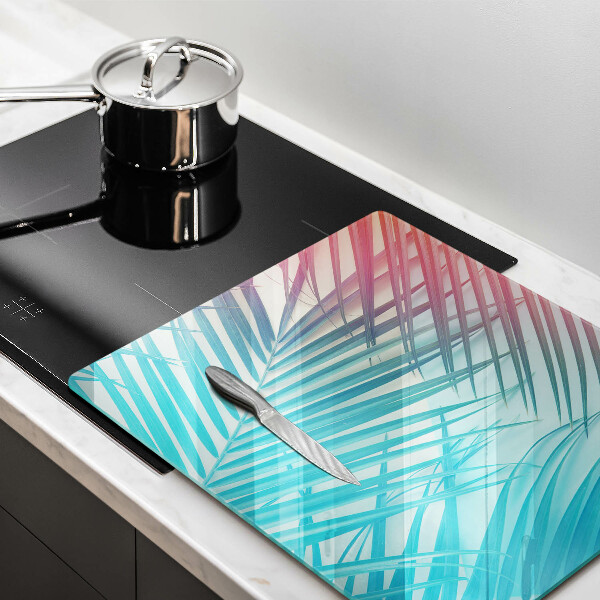 Glass worktop saver Pastel leaves