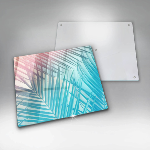 Glass worktop saver Pastel leaves