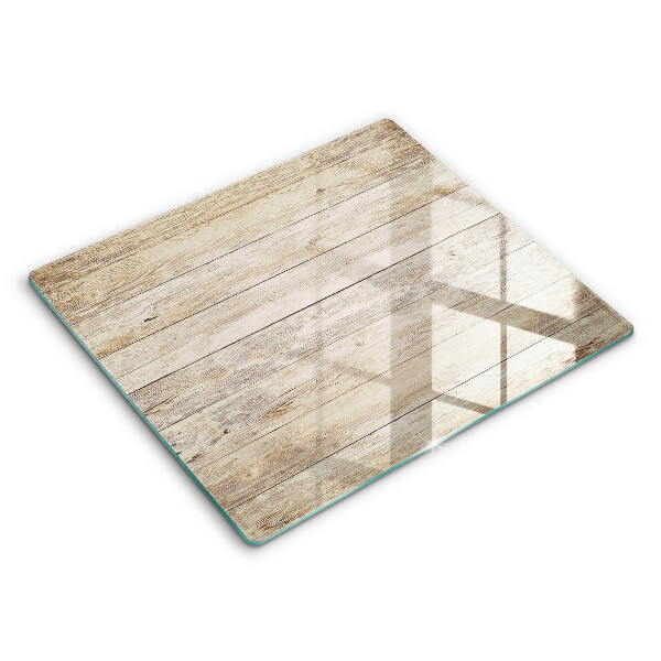 Glass worktop saver Wooden planks