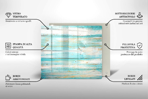 Chopping board glass Vintage wood boards