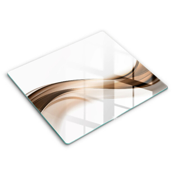 Chopping board glass Abstraction brown lines