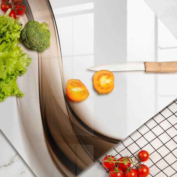 Chopping board glass Abstraction brown lines