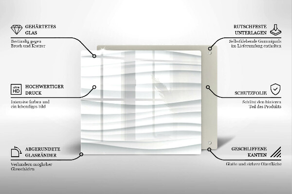 Chopping board glass Modern structure