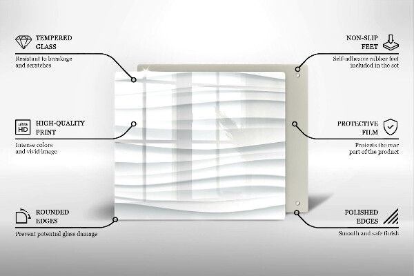 Chopping board glass Modern structure