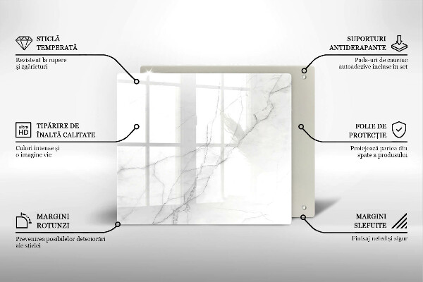 Glass worktop saver Marble stone background