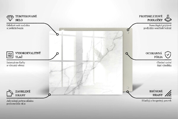 Glass worktop saver Marble stone background