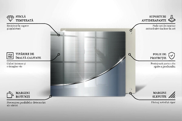 Chopping board glass Pattern metal abstraction