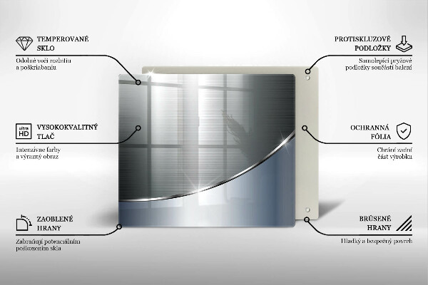 Chopping board glass Pattern metal abstraction