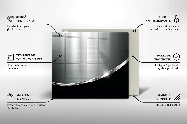 Glass worktop saver Abstraction with metal