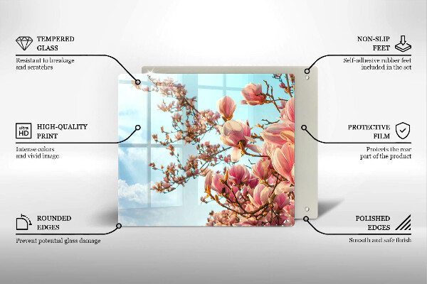 Kitchen worktop protector Pink Flowers Tree