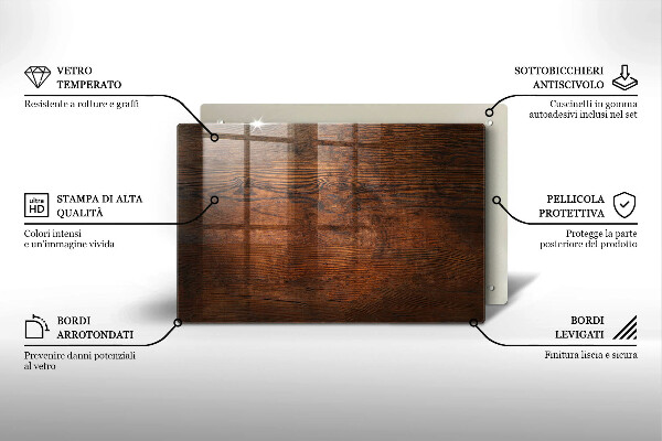 Worktop saver Dark wood board