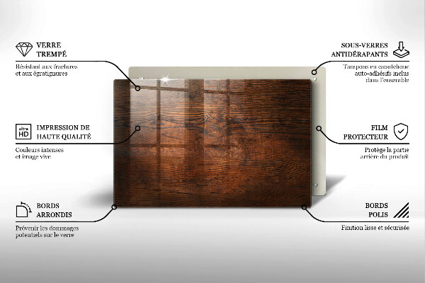 Worktop saver Dark wood board