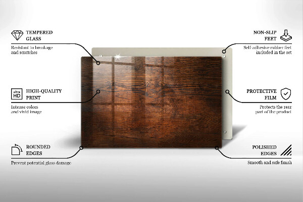 Worktop saver Dark wood board