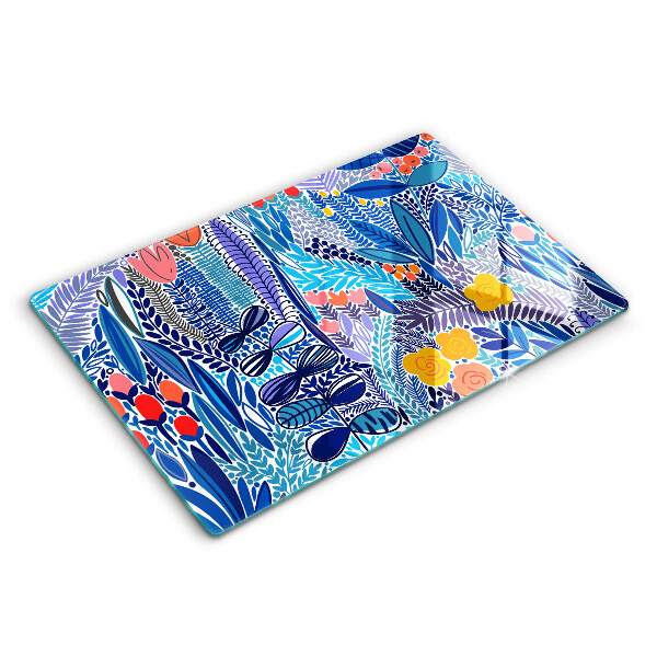 Chopping board glass Painted meadow