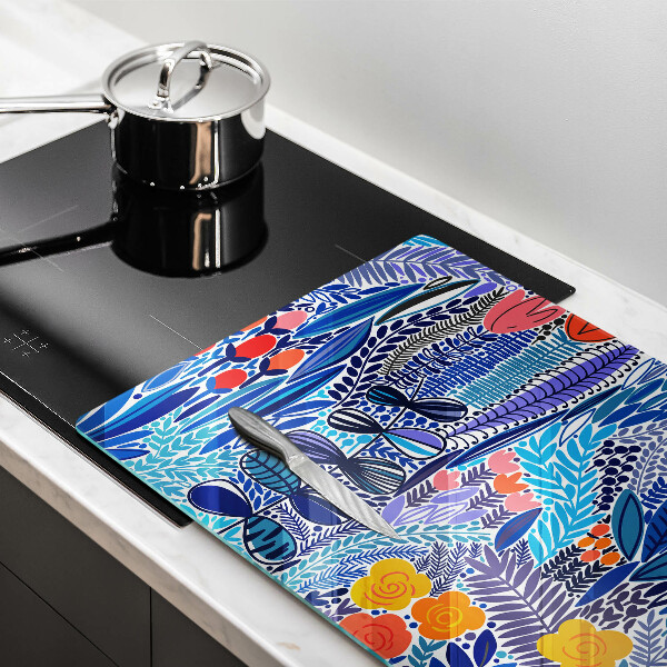 Chopping board glass Painted meadow