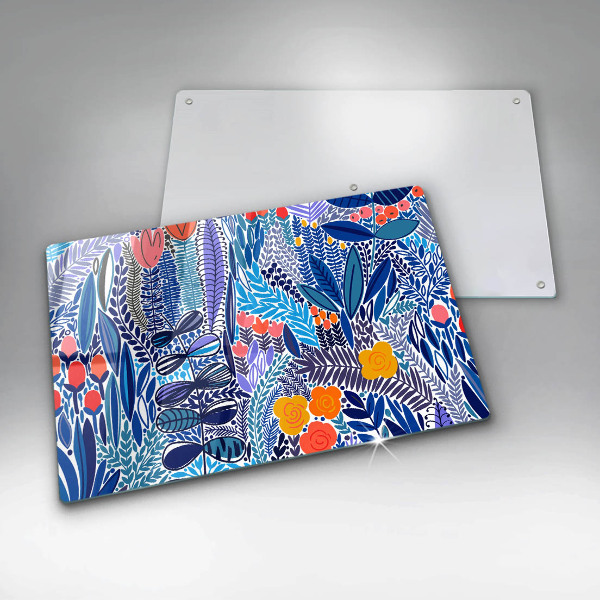 Chopping board glass Painted meadow