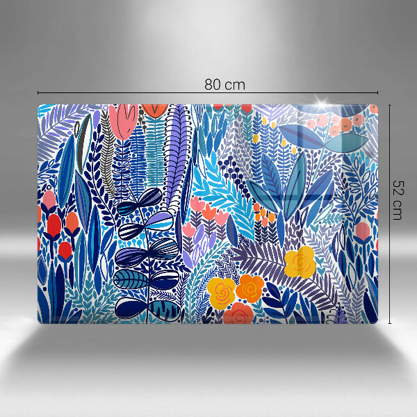 Chopping board glass Painted meadow