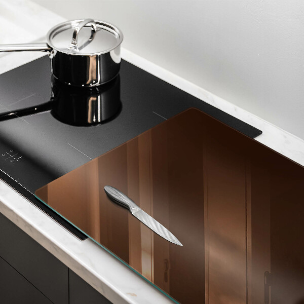 Chopping board glass Brown color